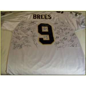   Team Autographed/Hand Signed Drew Brees Jersey: Sports & Outdoors