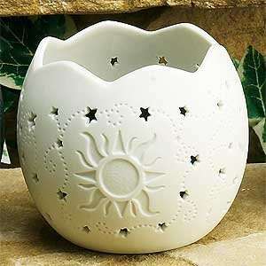    Porcelain Sun White Candle Holder Egg Shape: Home & Kitchen