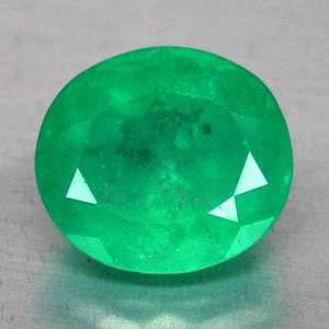 60CTS EXCELLENT OVAL CUT NATURAL AAA GREEN COLOMBIAN EMERALD  
