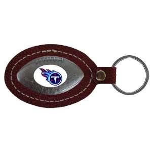  Tennessee Titans Leather Football Key Tag: Sports 