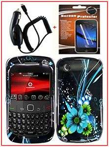   Cover Case + LCD + Car Charger For Blackberry Curve 8520 8530 Curve 3G