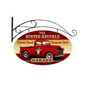   Garage Vintage Metal Double Sided Classic Truck 24X14