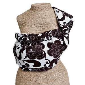  Adjustable Baby Sling in Brown & White Dotted Daisy Baby