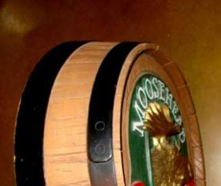 Vintage Moosehead Canadian Lager On Tap Beer Sign Keg Barrel Moose 