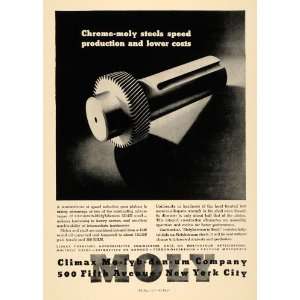  1942 Ad Climax Molybdenum Co. Chrome Moly Steel Product 