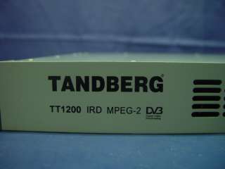Tandberg MPEG 2/DVB Integrated Receiver Decoder TT1200  
