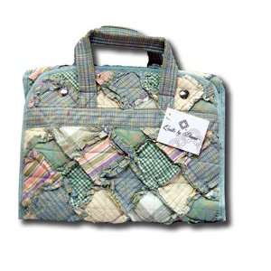  Quilted Honeydew Flat Make up Cosmetics Handbag 31799 