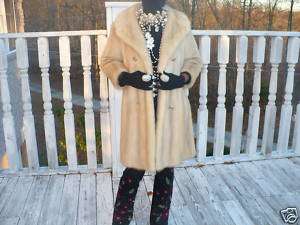 Swing FL Platinium white Blond Mink fur coat jacket S  