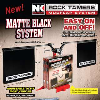 Rock Tamers Hitch Mounted Mud Flap System RV Truck SUV Motorhome 