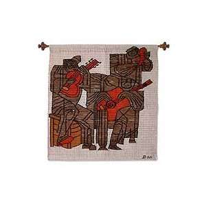  NOVICA Wool tapestry, Fiesta