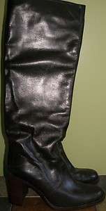 JOAN HELPERN Womens 8 Brown Leather Tall Dress Heel Knee Boots 