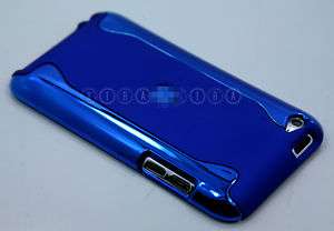 Blue Chrome and Blue hard case iPod touch 4 4G 4th gen iTouch 2 piece 