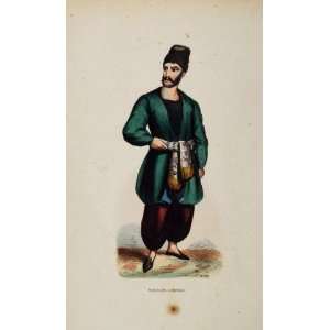 1845 Print Costume Armenian Merchant Trader Armenia   Hand Colored 