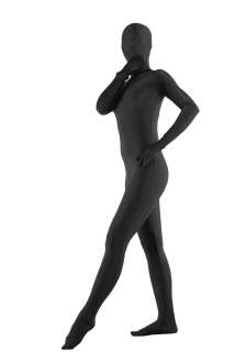 Top quality ! Full Body Lycra Spandex zentai costume black suit s xxxl 