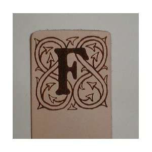    Floral Initial Leather Bookmark Style 2 Letter F: Everything Else