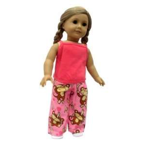  American Girl Doll Clothes Monkey Pajamas: Toys & Games