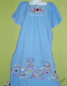   EMBROIDERY HUIPIL PESANT BOHO STYLE VINTAGE TUNIC DRESS SMALL to 1X