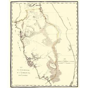    EAST FLORIDA (FL/TAMPA BAY) LANDOWNER MAP 1823: Home & Kitchen