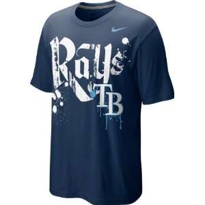  Tampa Bay Rays Nike Navy Tonal Graphic T Shirt: Sports 
