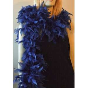 Feather Boa Navy Blue Mardi Gras Masquerade Halloween Costume Fashion 