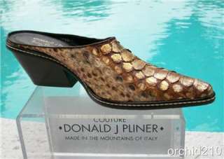Donald Pliner ~$595 ~WESTERN COUTURE ~HAND PAINTED GENUINE PYTHON 