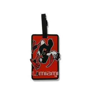  Miami Hurricanes Luggage Tag Team Color: Sports & Outdoors
