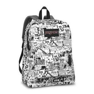   Superbreak Backpack in White/Black Graffiti T501: Everything Else