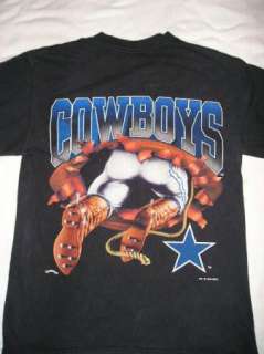 Vintage 90s DALLAS COWBOYS NFL Nutmeg Mills 3 D T shirt L 1994  