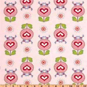  44 Wide Love Birds Pink Fabric By The Yard: Arts, Crafts 