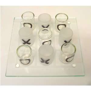    Shot Glass Tic Tac Toe Drinking Game 9 Glasses: Everything Else