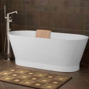  59 Mena Freestanding Resin Tub   No Overflow   White 