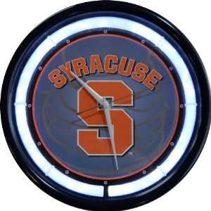  Syracuse Orangemen Plasma Neon Clock: Sports & Outdoors