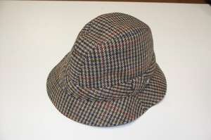 WH Kangol Heritage Plaid Tweed Newmarket Trilby Hat S  