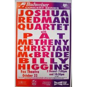  Joshua Redman Pat Metheny Boulder Jazz Concert Poster 