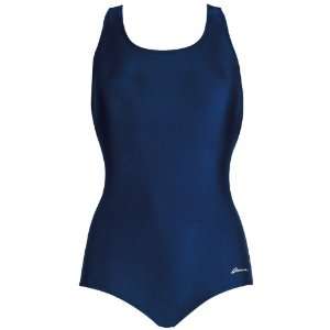   Traditional Lap Swimsuit Solids NAVY 24   LONG