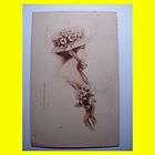 ARTIST POSTCARD VINTAGE WOMAN SURROUNDED FLOWERS 1911  
