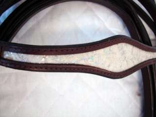 Glitter tape inlay Brown Headstall Breastplate Reins Nu  