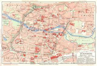 GERMANY Nuremburg(Nurnberg), 1936 city plan  