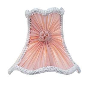   and Lace Scallop Bell Clip Chandelier Shade in Mauve