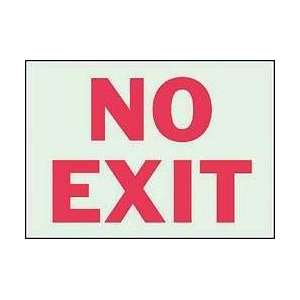 Sign,10x14,no Exit,plastic   BRADY  Industrial 