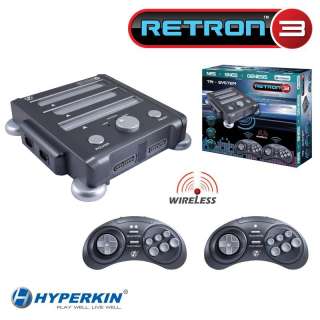 RetroN 3 System   Plays NES SNES Genesis   BUNDLE w/ 2 Games & 5 