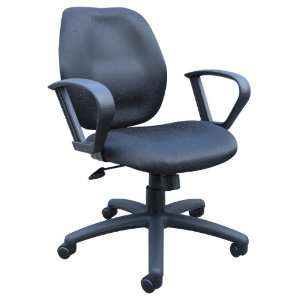    BOSS BLACK TASK CHAIR W/LOOP ARMS   Delivered: Office Products