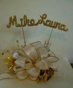   Personalized Bow Centerpiece for weddings, engagements, bridal showers