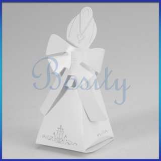 Pair Tuxedo Dress Wedding Bridal Party Favor Candy Gift Boxes Ivory 