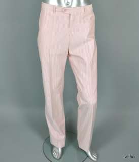 698 NEW Brioni PORTORICO White/Pink Stripe Pants 40  