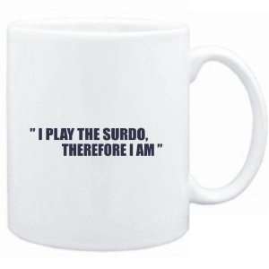  Mug White i play the guitar Surdo, therefore I am 