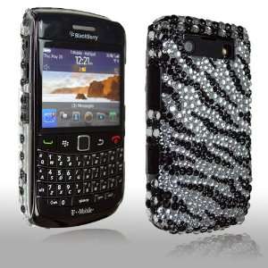 For Blackberry Bold 9700 9780 9020 Black Silver Zebra Design Diamond 