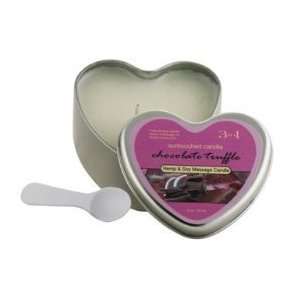 Earthly Body 3 in 1 Suntouched MASSAGE HEART CANDLE CHOCOLATE TRUFFLE 