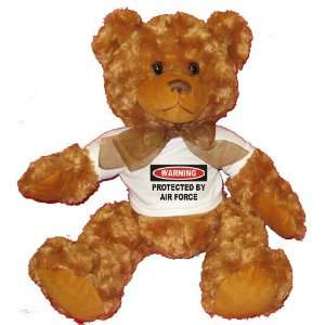  Warning Protected by Air Force Plush Teddy Bear with 