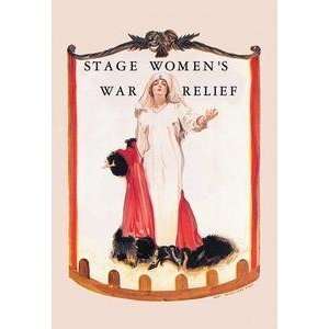  Vintage Art Stage Womens War Relief   00160 7: Home 